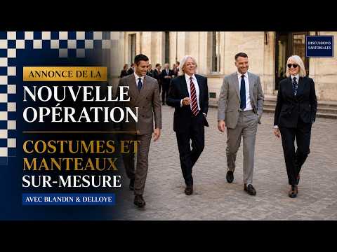 ANNONCE de la nouvelle opération "Costumes et Manteaux sur-mesure" avec Blandin & Delloye.