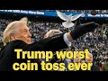 Trump Tosses Coin Like Releasing a Dove – HILARIOUS Fail!