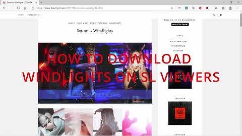 HOW TO DOWNLOAD WINDLIGHTS INTO YOUR SECONDLIFE VIEWER