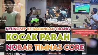 ASLI KOCAK🤣 NOBAR TIMNAS CORE INDONESIA VS KOREA - Nyungsep Di Pasar sampai Teriak Keliling Kampung