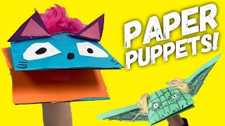 How to Make PAPER PUPPETS! Easy Craft!!