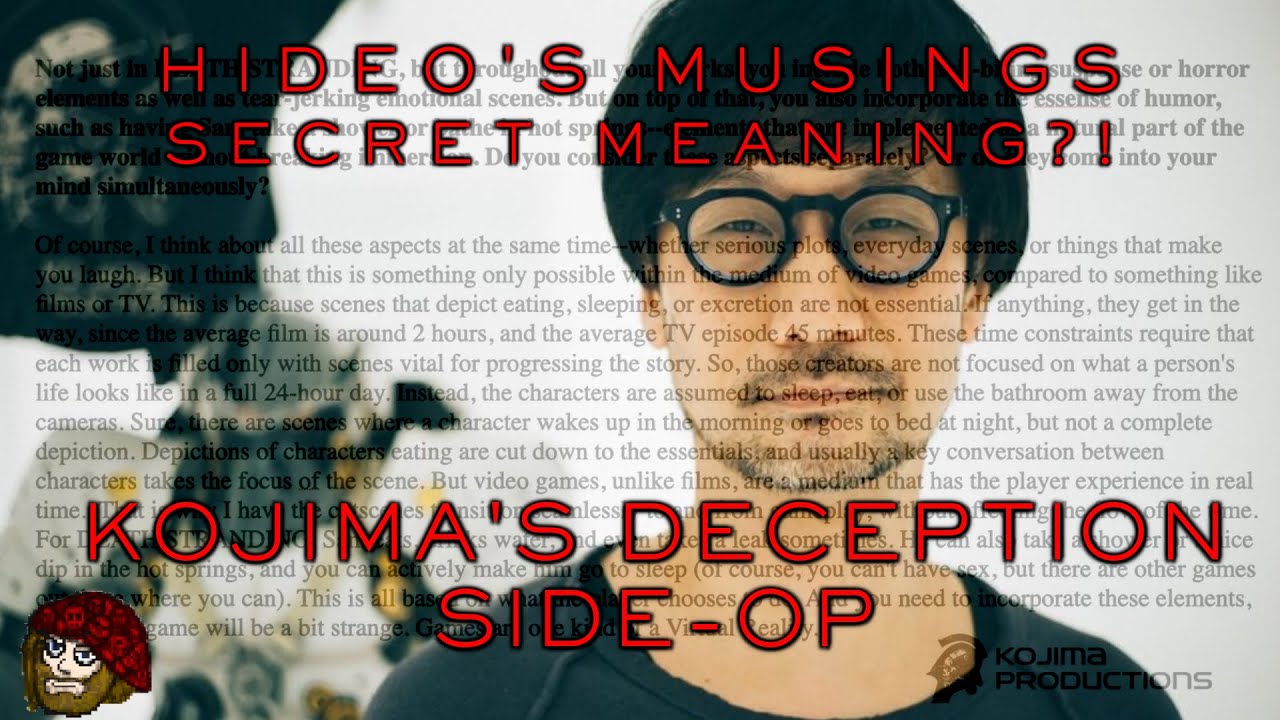 Analyzing Hideo's Musings (Interview Tweet Series)