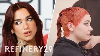 I Got a Dua Lipa Inspired Cherry Cola Hair Transformation | Hair Me Out | Refinery29