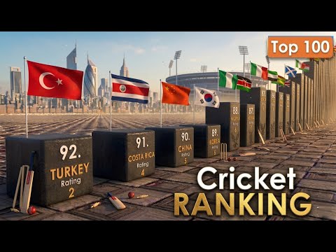 🏏 Top 100 Countries Ranked in Cricket 🌍 - ICC Ranking - T20 Cricket