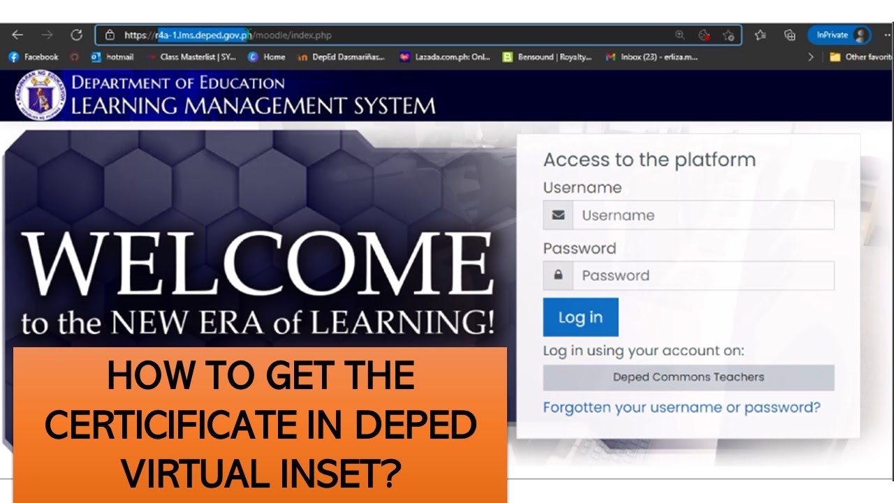 Deped Virtual Inset How to use the Regional LMS and get the certificates for DepEd Virtual ...
