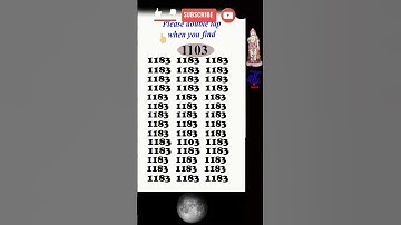 Find (Spot) 1103 in 5 seconds, #observation  #skills , Visual Test,  #search #puzzle #shorts #quiz