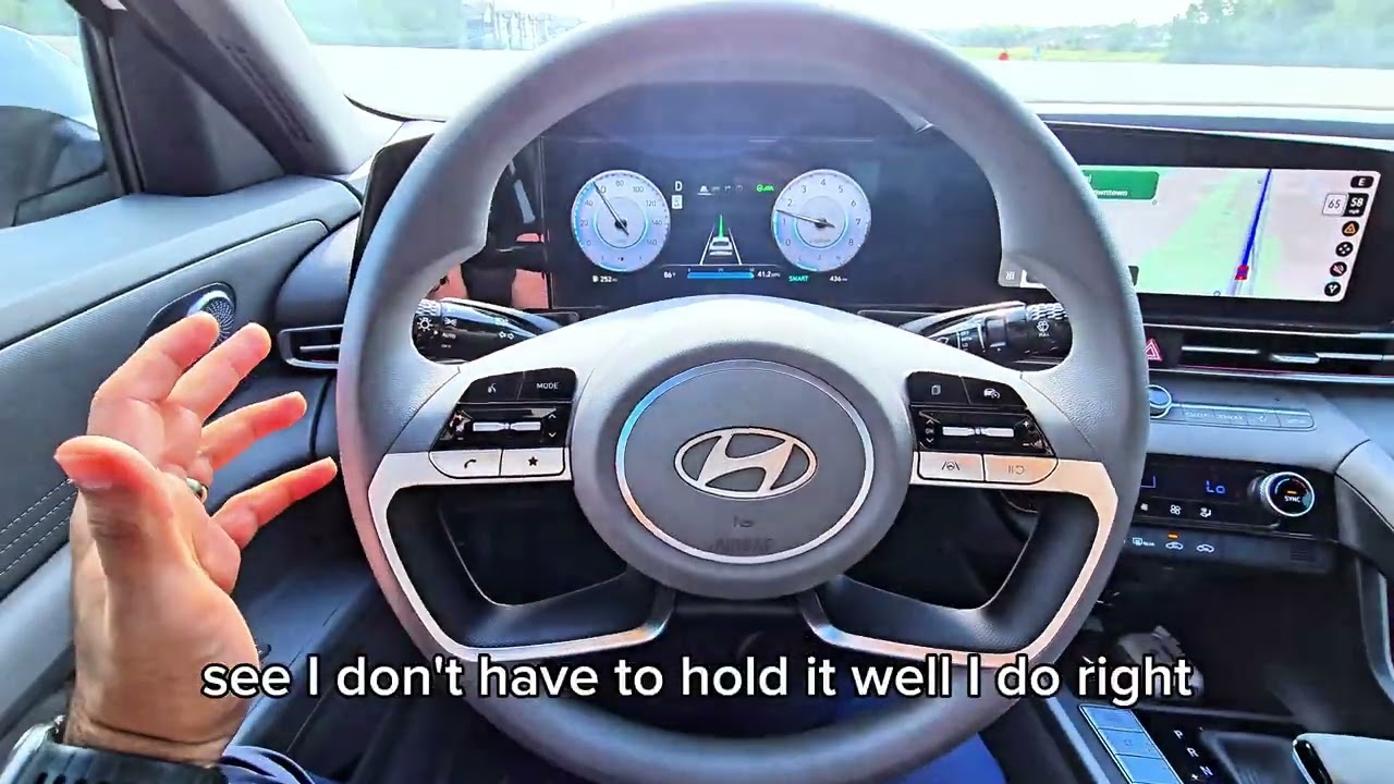 2025 Hyundai Elantra Lane Keeping Assist + Lane Following Assist DEMO | Self-Driving Tech Explained!