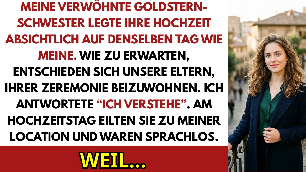„Du bist damit einverstanden, oder?“ – Meine Schwester Sophie lächelte, als sie das sagte, während ihre Hochzeit auf exakt denselben Tag wie meine fiel. Mutter lachte am Telefon: „Ihr...