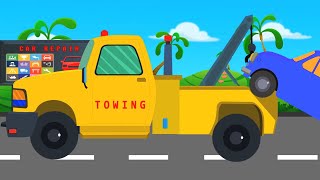Abschleppfahrzeug animiertes video für die Kleinen