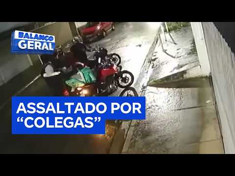 SP: Entregador é roubado por criminosos disfarçados com mochilas e capacetes