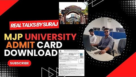 M.J.P. Rohilkhand University Admit Card Download कैसे करें | MJPRU Admit Card 2025
