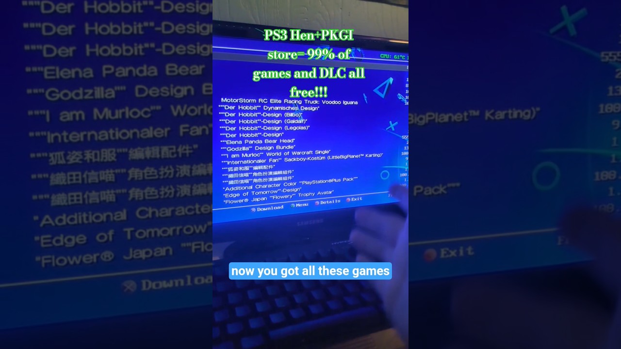 How to get mostPS3 games and DLC for free using Hen + PKGI store 