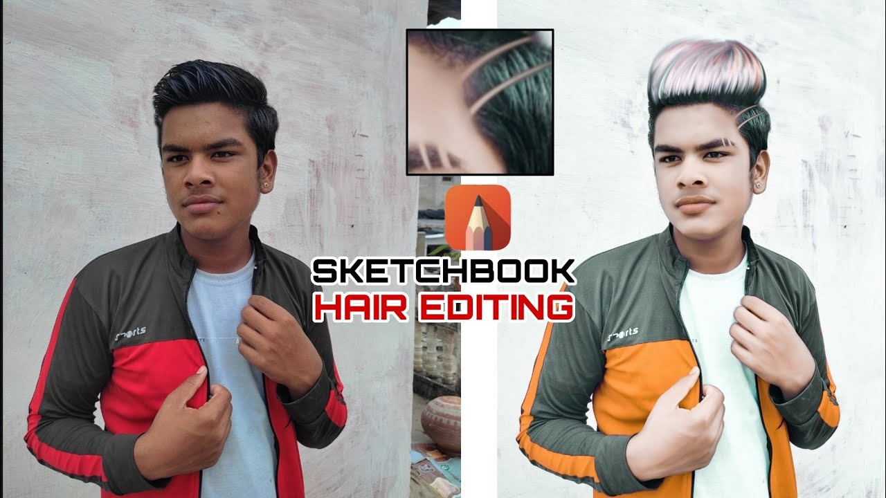 sketchbook hair editing tutorial in hindi easy hair photo editing