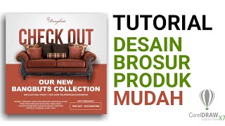 TUTORIAL DESAIN BROSUR PRODUK MUDAH FREE TEMPLATE CDR GRATIS || CORELDRAW X7