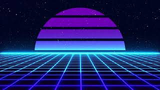 Retro sci fi background futuristic grid landscape