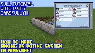 how to make among us voting in minecraft