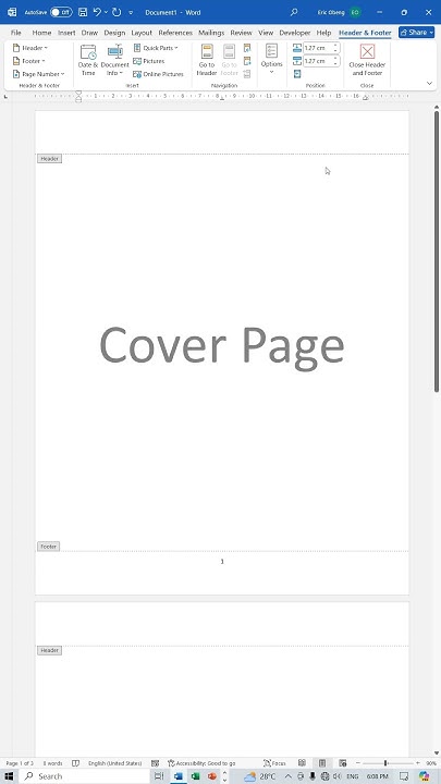 How to start page numbering from page 2 in ms word pagenumbering 
