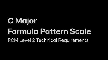 Demo: C Major Formula Pattern Scale - RCM Level 2 Technical Requirements