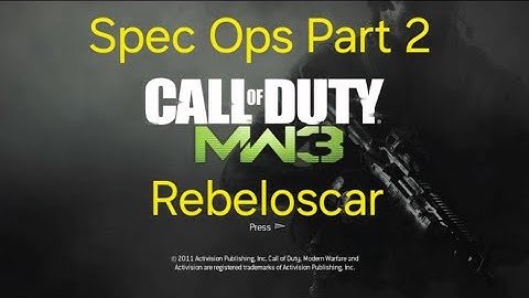 Call Of Duty Mw3 Spec Ops Part 2