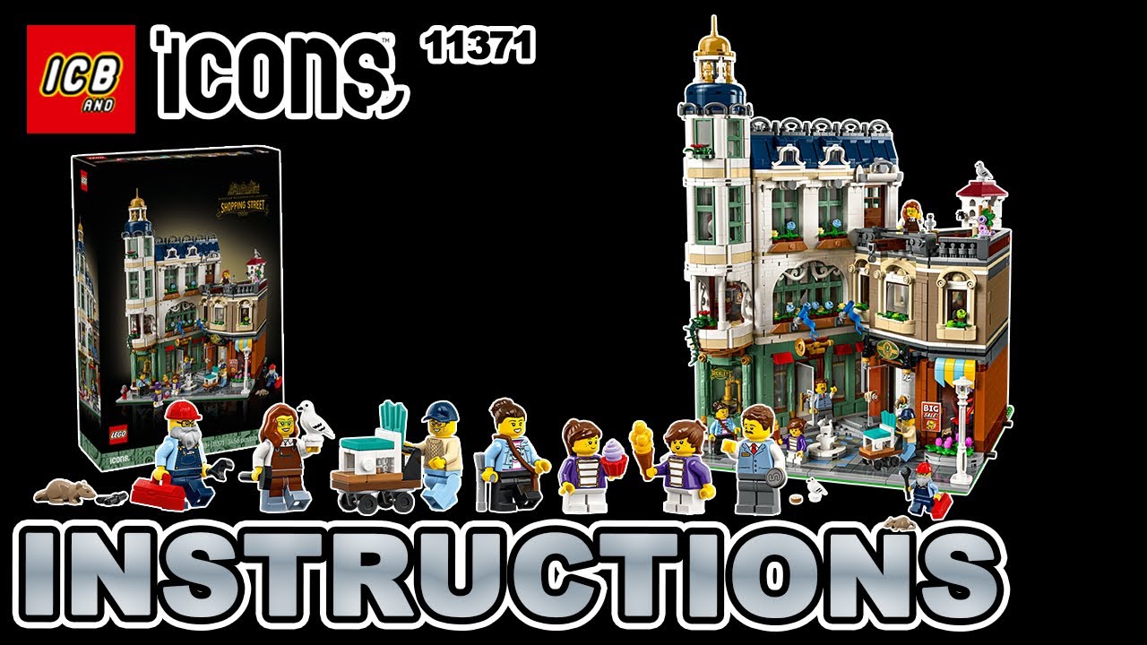 LEGO Instructions | Icons Shopping Street 11371 – 4K Build Instructions Slideshow