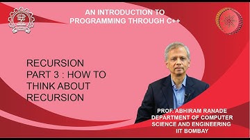 Lecture 11 : Recursion Part 3 : How to think about recursion