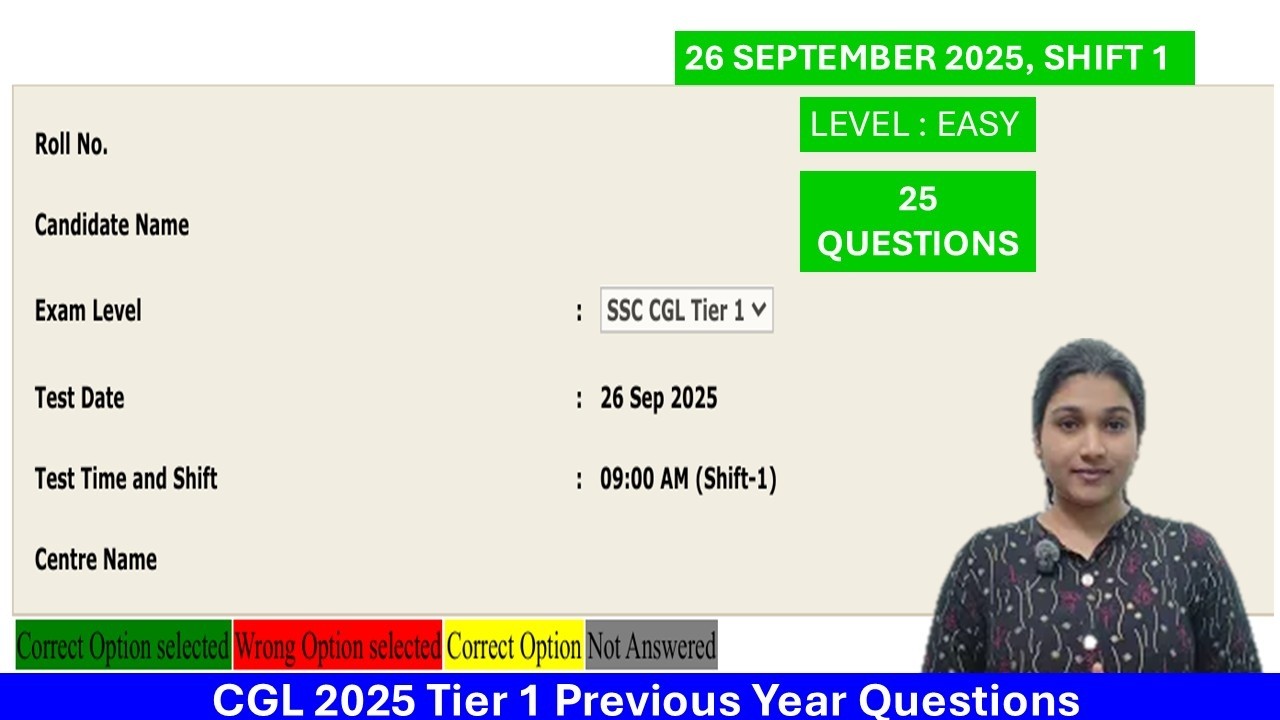 cgl previous year question paper tier 1 #cgl2025 #ssccgl #ssc #cgl