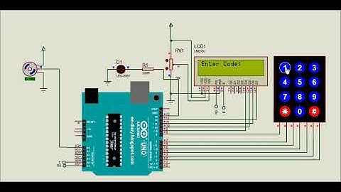 Proteus simulation of Password based Door Locking System using Arduino