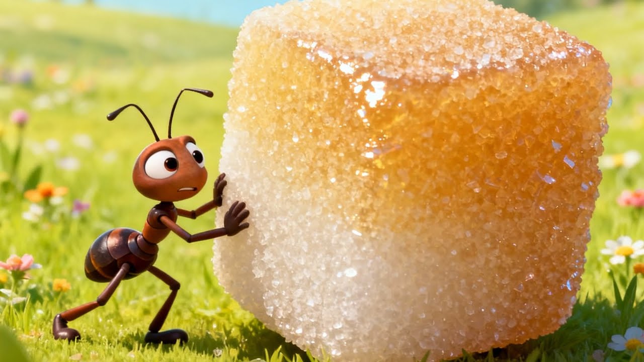 The Brave Little Ant and the Giant Sugar Grain | Inspiring Kids Story on Courage & Perseverance