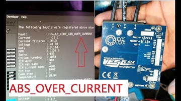 ABS_OVER_CURRENT VESC FAULT  SOLVED VESC fault code DRV