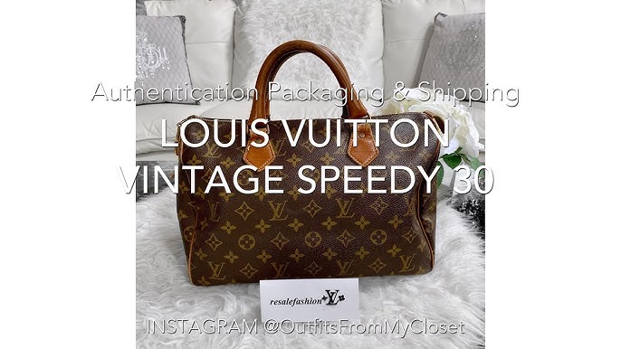 Louis Vuitton Speedy 30 Vintage French Company Satchel Handbag