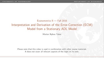 Interpretation and Derivation of the ECM Model from a Stationary ADL Model