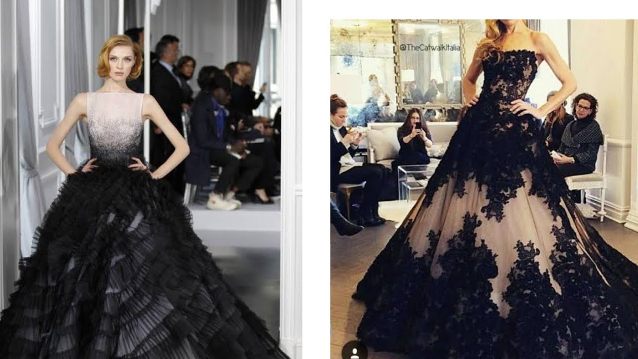 30 Bold & Black Wedding Dresses & Gowns YouTube