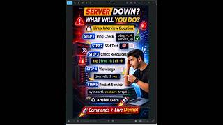 Server down, linux interview scenario based question #unix #linux #interviewquestions #devops