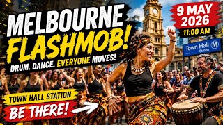 Melbourne Flashmob 9 May 2026 @Town Hall Station #melbournedjembe #flashmob #metrotrains