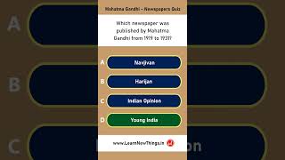 Mahatma Gandhi - Newspapers Quiz | #shorts | 5 Questions | Gandhi Jayanti Special Quiz