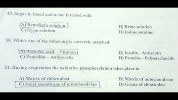 PG TRB ZOOLOGY UNIT 1 TO 10 TEST QUESTIONS VIDEO 22