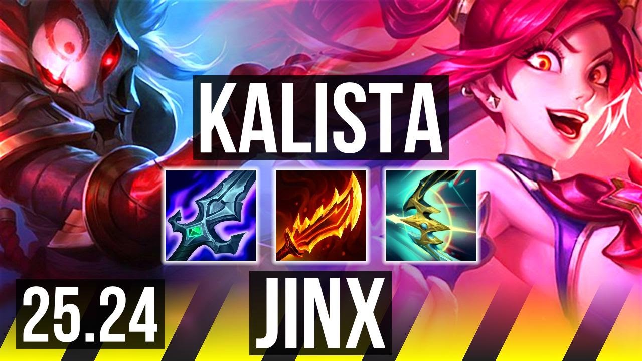 KALISTA & Pyke vs JINX & Thresh (ADC) | 16/2/11 | KR Master | 25.24