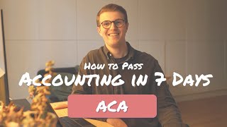 How to Pass the Accounting Fundamentals ACA ICAEW Exam in 7 Days