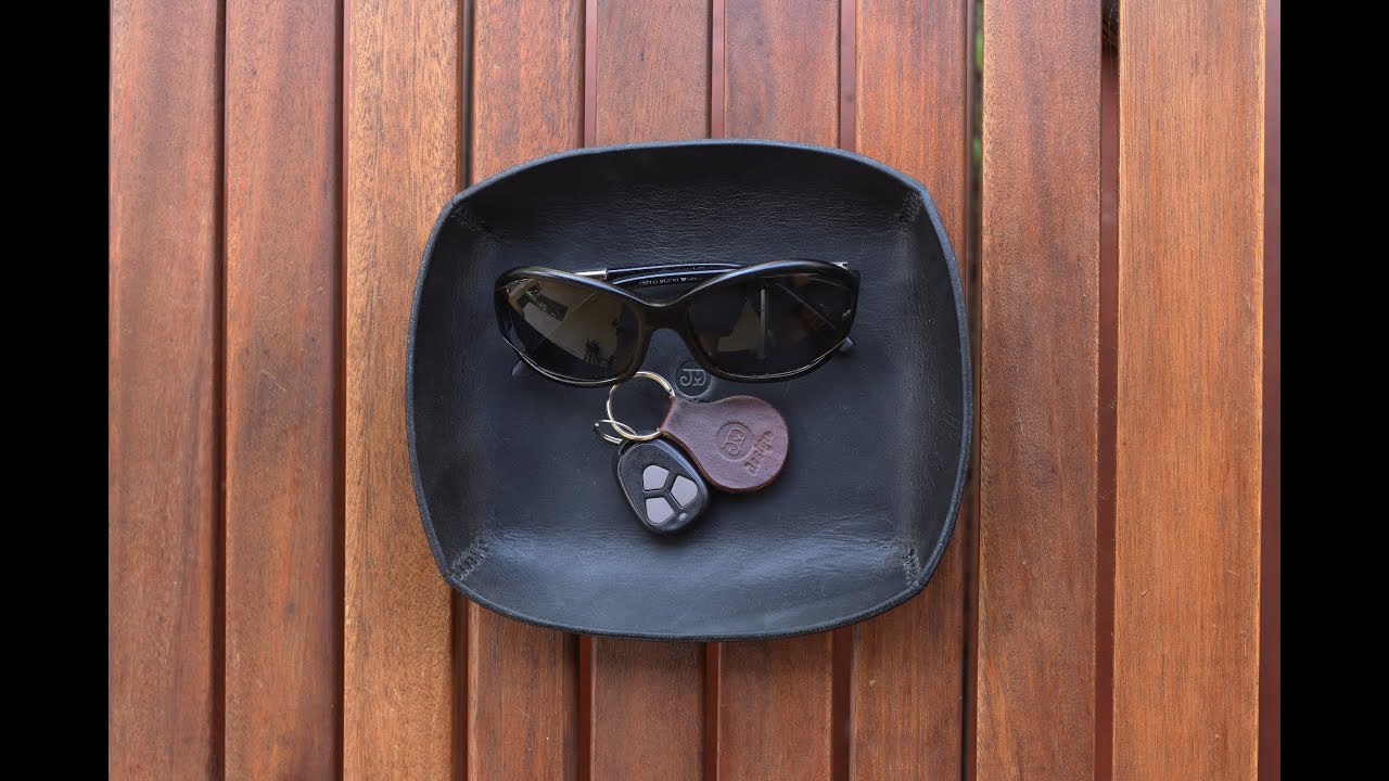 Organizador de mesa em couro Crazy Horse