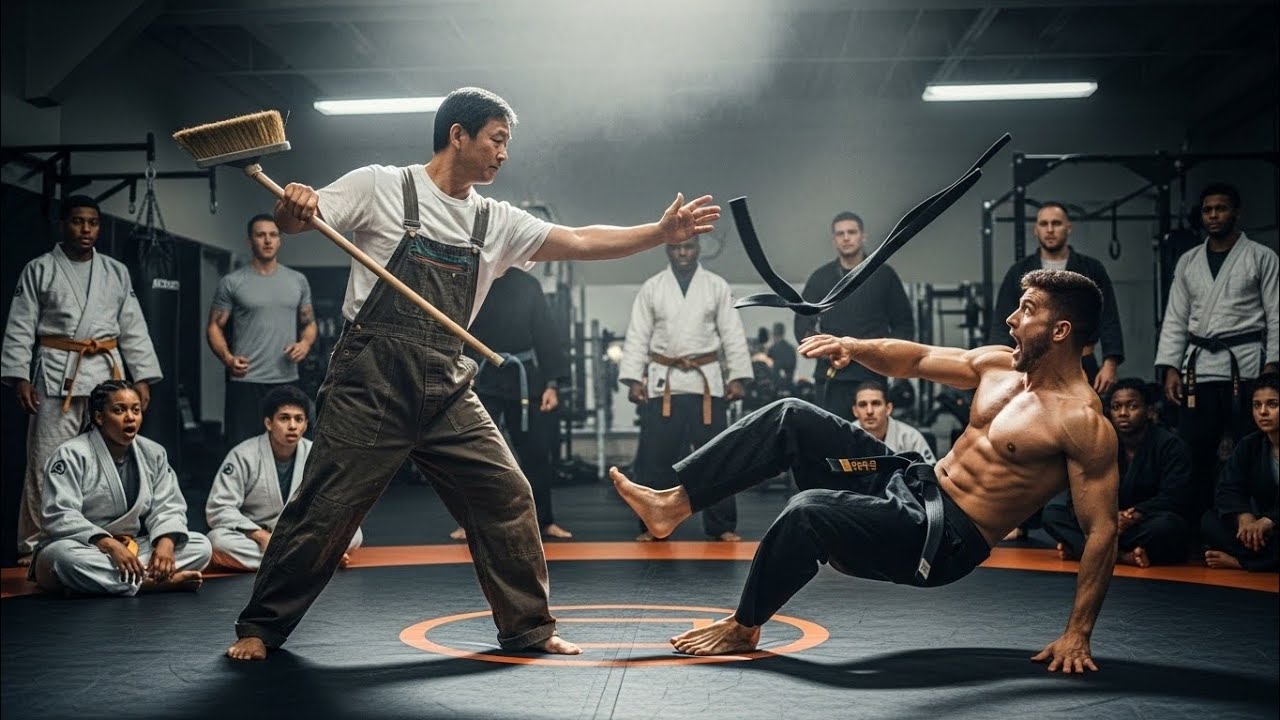 “A Black Belt Mocked a Quiet Janitor Single Dad — Then the Unexpected Happened