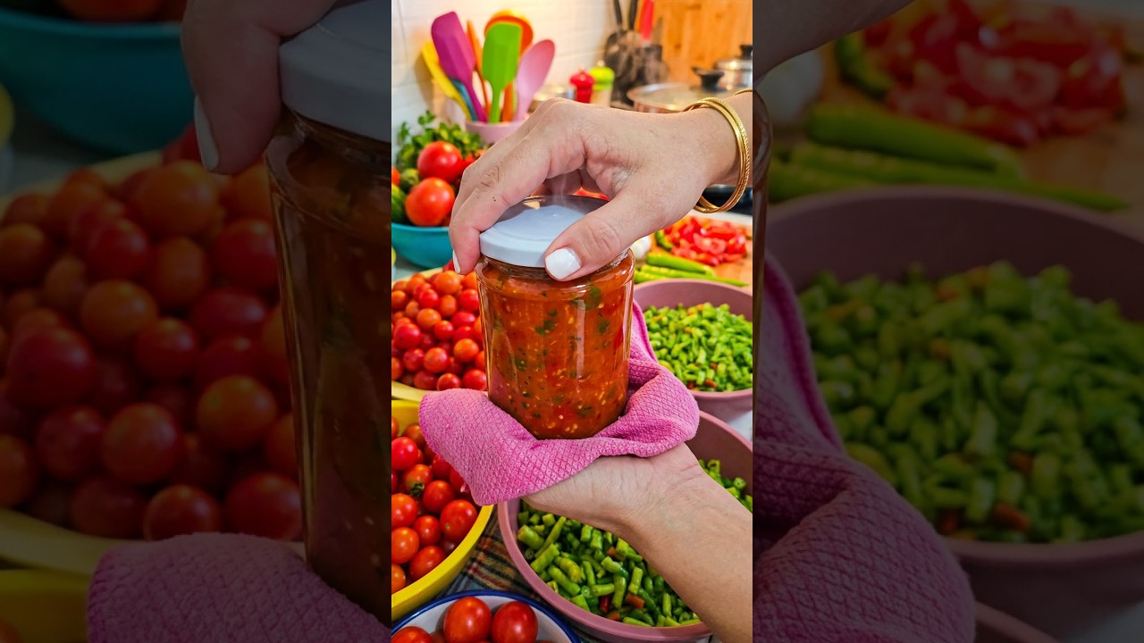 Bahçeden sofraya biber konserve tarifi 🌶️ #konserve #yemektarifleri #shorts