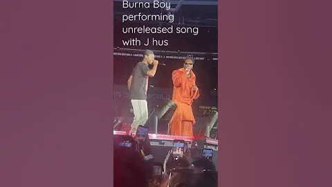 Burna Boy seen performing an unreleased song ft J Hus #burnaboy #jhus #londonstadium