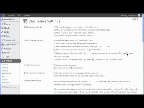 WordPress Discussion Settings