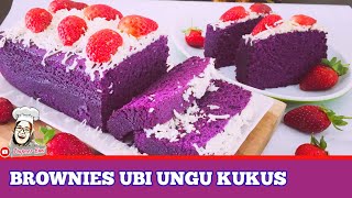 SWEET POTATO BROWNIES 2 EGGS || UBI UNGU BROWNIES SUPER LEMBUT