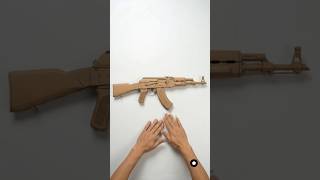 DIY Cardboard AK-47 | How to Make a Gun with Cardboard 🔫I Made an AK-47 out of Cardboard! #shorts