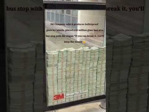 3M Company, Which Produces Bulletproof Glass In Canada, Placed A $3 Million Glass Box #shorts #viral