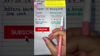 Digraphs V/S Blending Words #trending #englishclass #english #sweetchildhoodshiuma