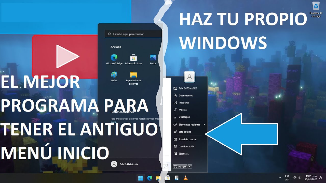 Debes descargar este programa si extrañas el menu inicio clasico o ...
