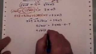 Radical Equations part four