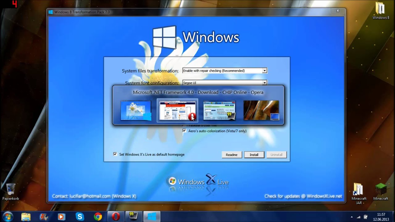 Windows 8 transformation pack for windows 7 vista and xp ? now